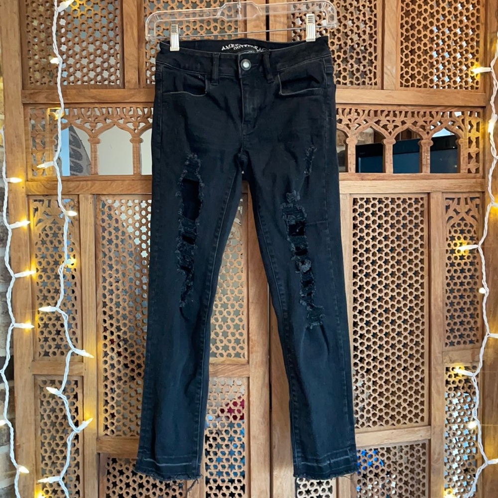 American Eagle Outfitters Super Slashed Skinny Jeans